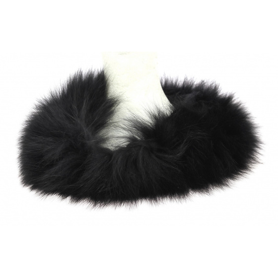 Black Fox Fur Neck Warmer - Traclet
