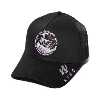 Casquette Trucker Explorer Noire- King Apparel  Reference : 9357 | Chapellerie Traclet