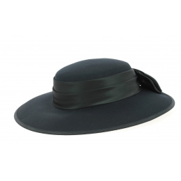 Black Sylvia Formal Hat - Traclet