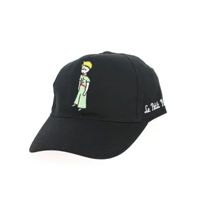 Casquette Baseball Strapback Le Petit Prince Coton Noire- Le Petit Prince  Reference : 9579 | Chapellerie Traclet