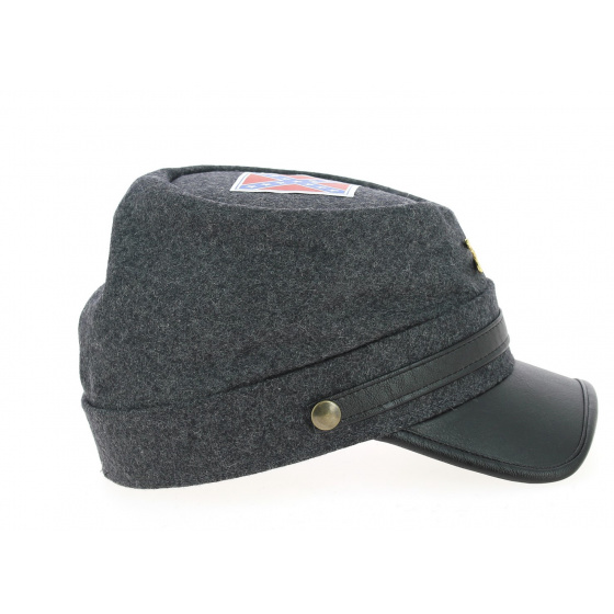 Casquette Sudiste Anthracite Laine- Traclet  Casquette Sudiste Anthracite Laine- Traclet