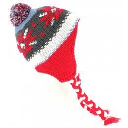 Red children's Peruvian beanie