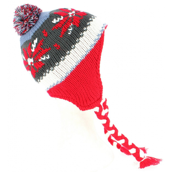Red children's Peruvian beanie