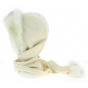 Jacqueline Fleece Hood Cream - Traclet