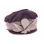Women's fleece toque Annecy purple and pink - Traclet