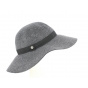 Crambes Wool Wide-Brimmed Hat - Lorelei Anthracite