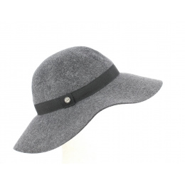 Crambes Wool Wide-Brimmed Hat - Lorelei Anthracite