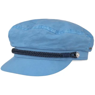 Blue Cotton & Linen Riders Cap - Stetson Reference: 9598 | Traclet Hat Shop