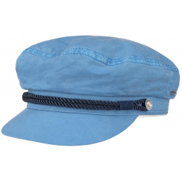 Blue Cotton & Linen Riders Cap - Stetson