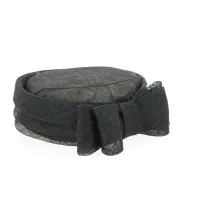 Carla Bruni Black Hemp Ceremony Hat - Traclet Reference: 9602 | Traclet Millinery