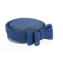 Chapeau Cérémonie Carla Bruni Chanvre Bleu- Traclet