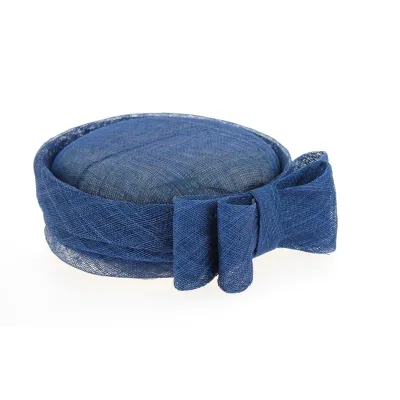 Chapeau Cérémonie Carla Bruni Chanvre Bleu- Traclet
