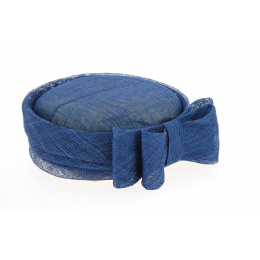 Chapeau Cérémonie Carla Bruni Chanvre Bleu- Traclet