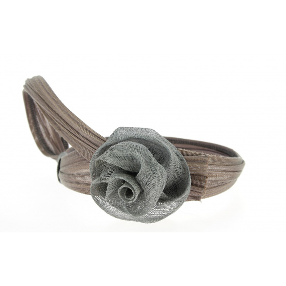 Gray Camelia Ceremony Headband - Traclet