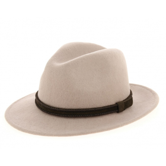 Traveller Hat Adela Beige Wool Felt - Traclet