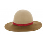 Camel Wool Felt Wide Brim Hat - Traclet