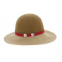 Tounde Camel Wool Felt Wide-Brimmed Hat - Traclet