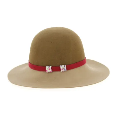 Capeline Tounde Feutre Laine Camel- Traclet Reference : 9629 | Chapellerie Traclet