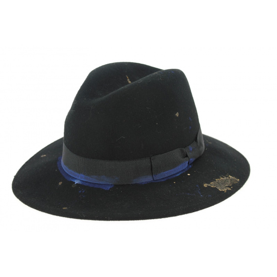 Black Wool Felt Traveller Hat Gianni - Traclet