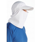 Ultra Sport cap with neck & face cover White- Coolibar