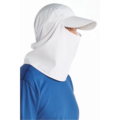 Ultra Sport Cap with Neck and Face Cover White - Coolibar Reference: 9632 | Traclet Hat Shop