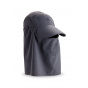 Ultra Sport cap with neck & face cover Grey- Coolibar