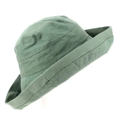 Moon Cotton Wide-Brimmed Hat Khaki - Traclet  Reference: 9644 | Traclet Hatmakers