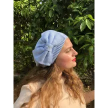 Béret été Bella Coton bleu ciel - BeBeret Reference : 8946 | Chapellerie Traclet