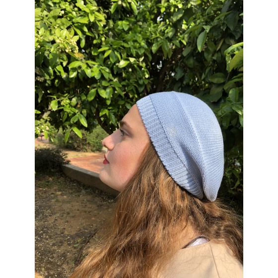 Béret été Bella Coton bleu ciel - BeBeret