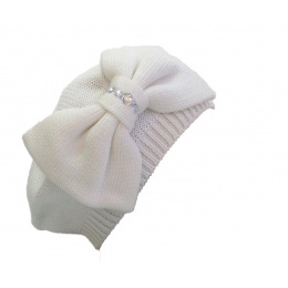 Summer beret Bella White cotton- BeBeret 