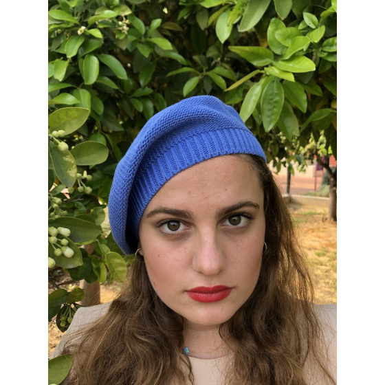 Béret Sacha Coton Bleu- BeBeret Béret Sacha Coton Bleu- BeBeret