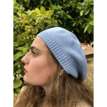Béret Sacha Coton Bleu Ciel- BeBeret Reference : 9659 | Chapellerie Traclet