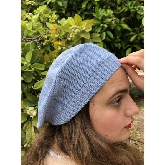 Sacha Cotton Beret Sky Blue - BeBeret Sacha Cotton Beret Sky Blue - BeBeret