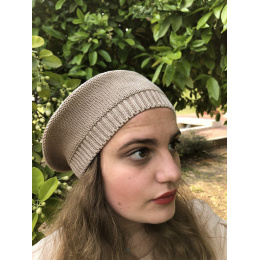 Sacha Beige Cotton Beret- BeBeret