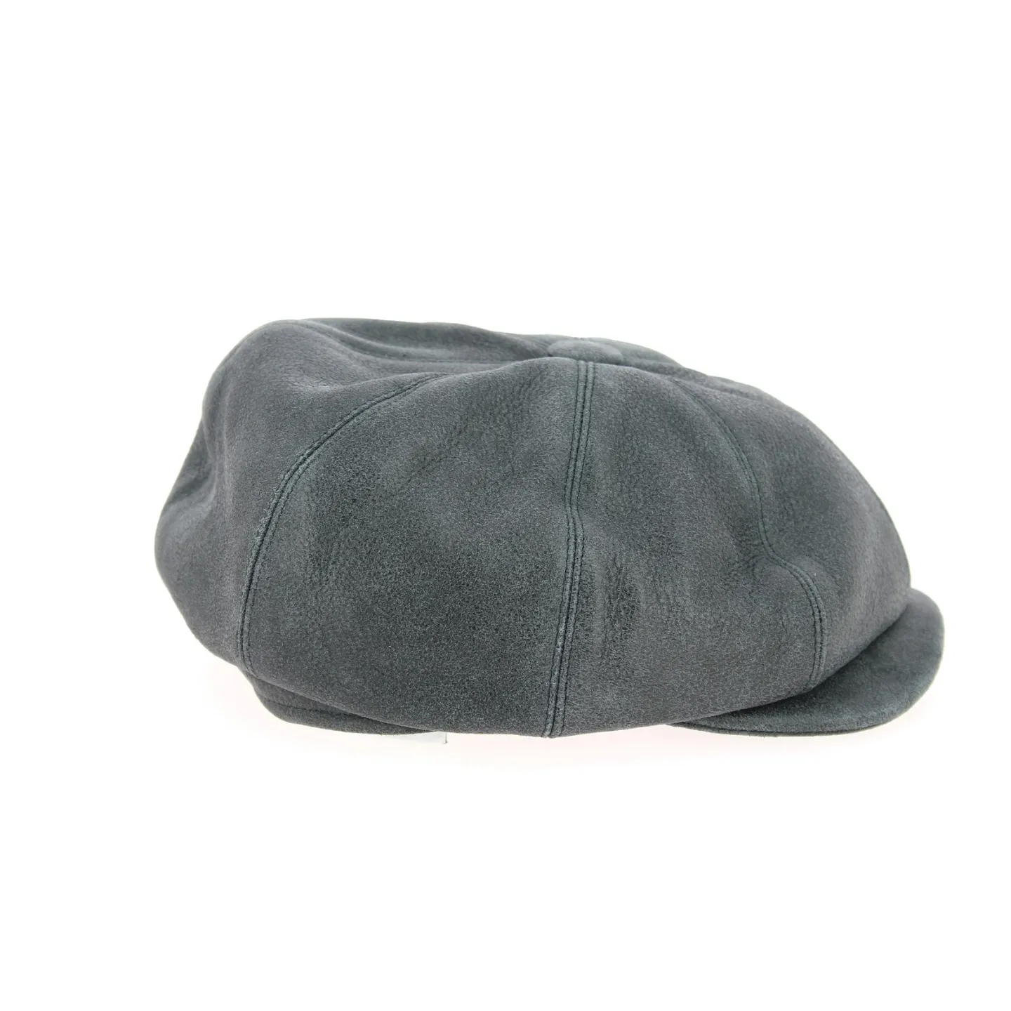 8-Panel Buffalo Leather Cap in Anthracite Gray - Traclet  Reference: 9675 | Traclet Hat Shop