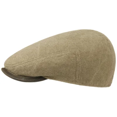 Stetson Cotton Canvas Flat Cap  Reference: 9680 | Traclet Hat Shop