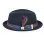 Navy Wool Felt Porkpie Haledon Hat - Stetson