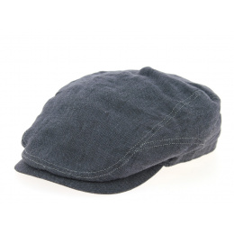 Blue Linen Belfast Flat Cap - Stetson