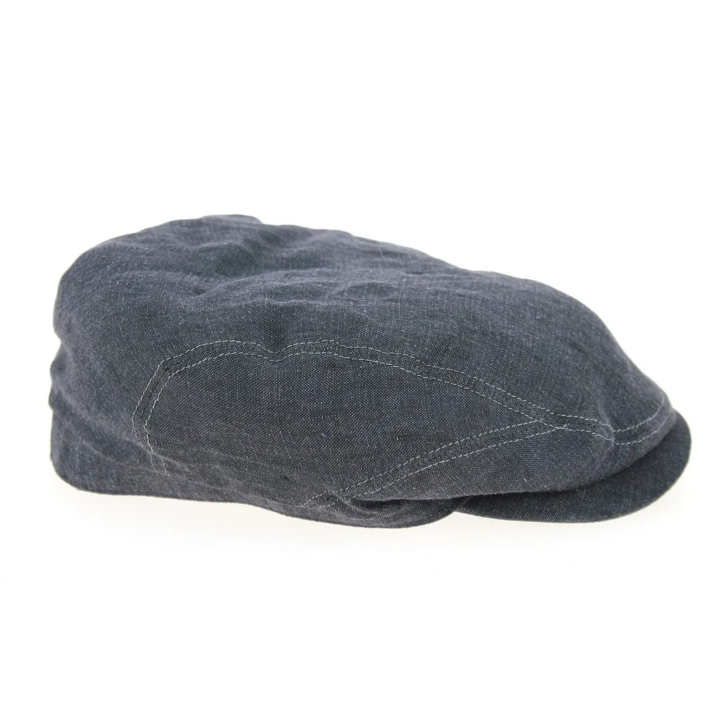 Casquette Plate Belfast Lin Bleue- Stetson Reference : 7074 | Chapellerie Traclet