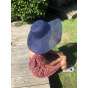 Navy Blue & Transparent Yvoire Wide-Brimmed Hat - Traclet