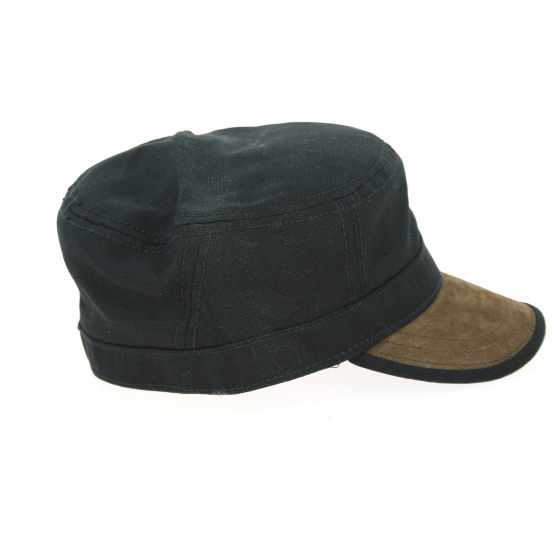 Casquette Militaire Gosper Noire & Marron- Stetson Casquette Militaire Gosper Noire & Marron- Stetson