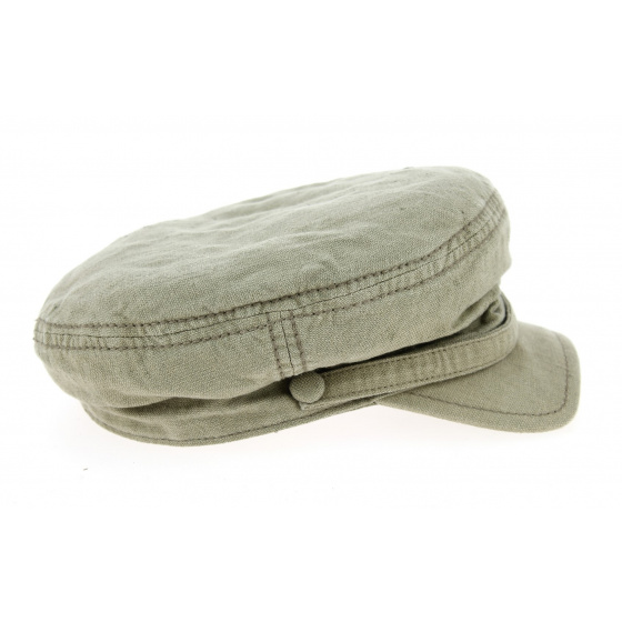 Peabody Cotton & Linen Marine Cap Olive - Stetson