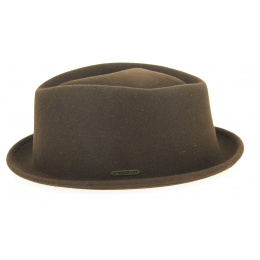 Chapeau Porkpie Veradale Feutre Laine Marron- Stetson
