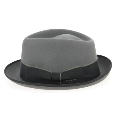 Chapeau Porkpie Feutre Poil Gris- Stetson  Reference : 4422 | Chapellerie Traclet