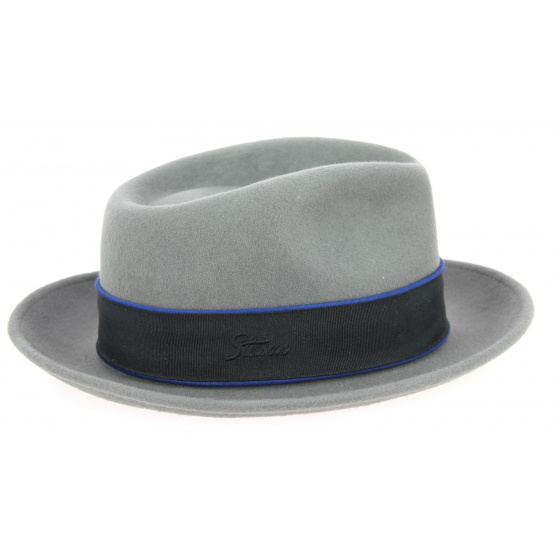 Chapeau Fedora Raymond Feutre Laine Gris- Stetson 