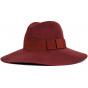 Piper Merlot Wool Felt Wide Brim Hat-Brixton