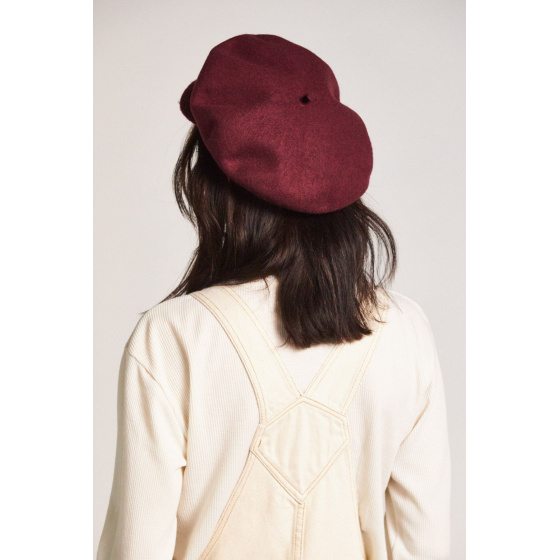 Audrey Burgundy Wool Visor Beret - Brixton Audrey Burgundy Wool Visor Beret - Brixton