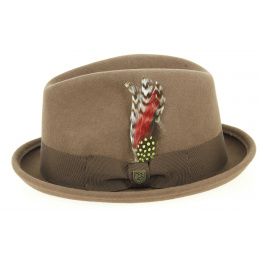 Chapeau Trilby Gain Feutre Laine Camel- Brixton