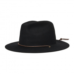Fedora Freeport Black Wool Felt Hat - Brixton