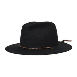Freeport Fedora Hat in Black Wool Felt - Brixton